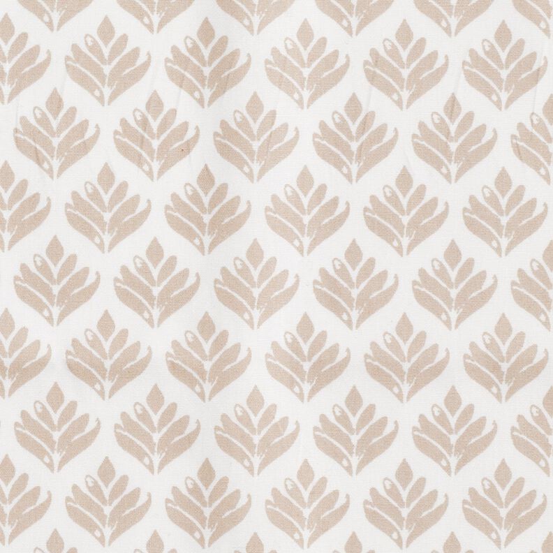 cotone rivestito Soggetti astratti – bianco/anacardo,  image number 1