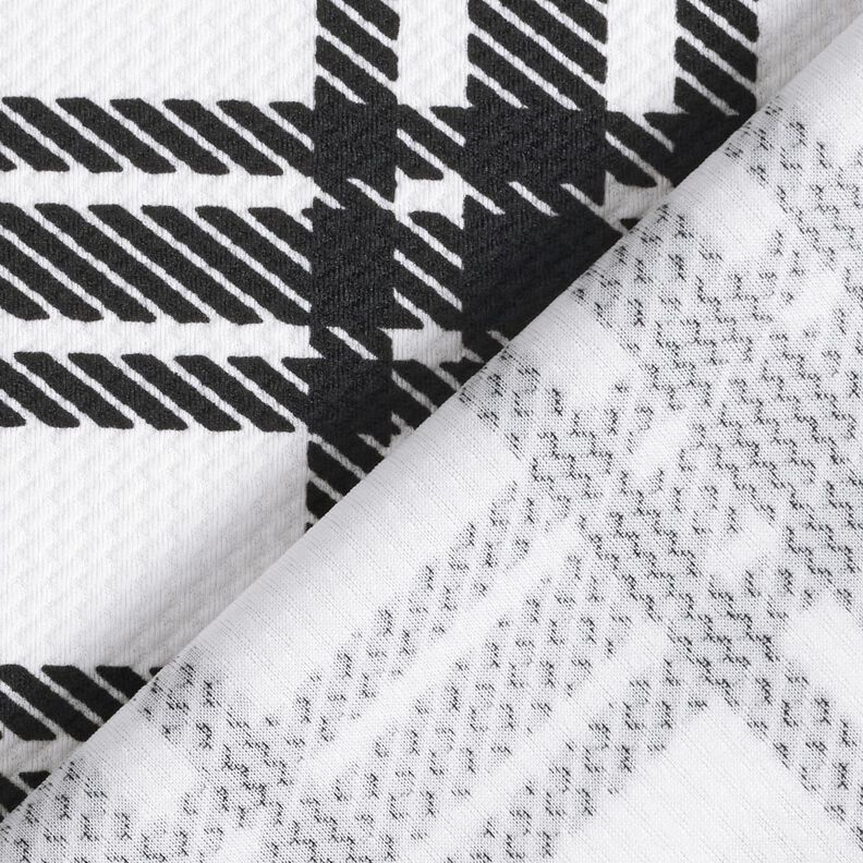 Tessuto jacquard con struttura a quadri – nero/bianco,  image number 4