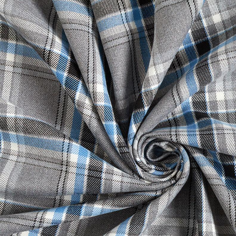 tessuto stretch per pantaloni Quadri scozzesi – grigio/nero,  image number 3