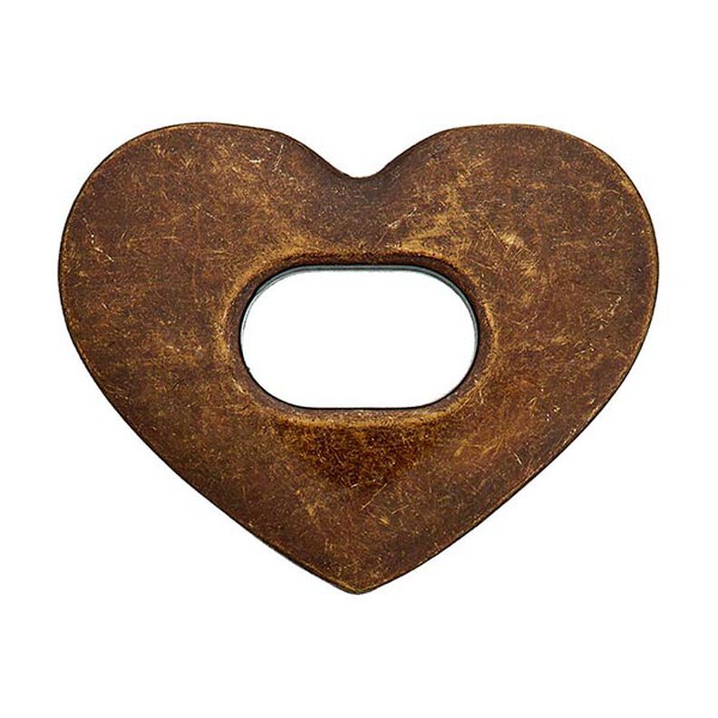 chiusura per borse cuore  – bronzo,  image number 3