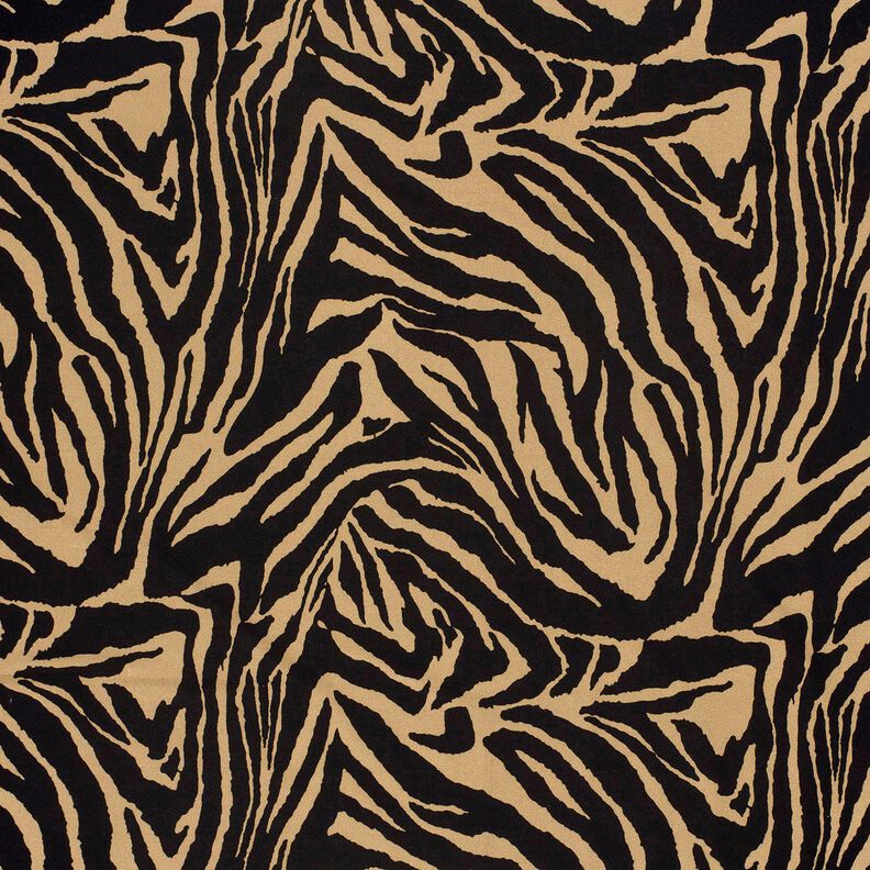 jersey di viscosa Stampa zebra – moca/nero,  image number 1
