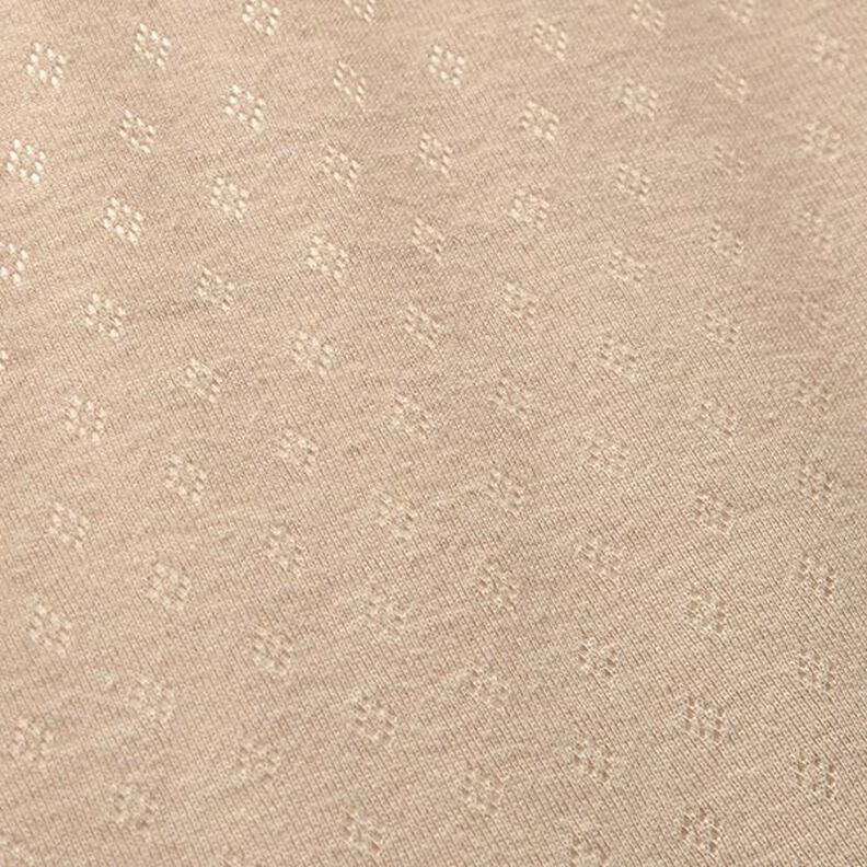 jersey maglia fine con motivi traforati – beige,  image number 3
