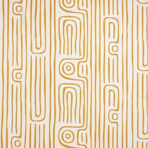 tessuto arredo mezzo panama Motivo a strisce astratto &ndash; senape/naturale, 