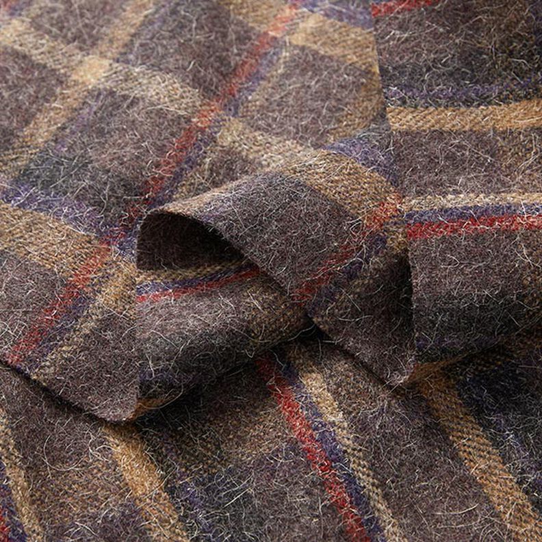 Misto lana vergine a quadri – talpa scuro,  image number 4