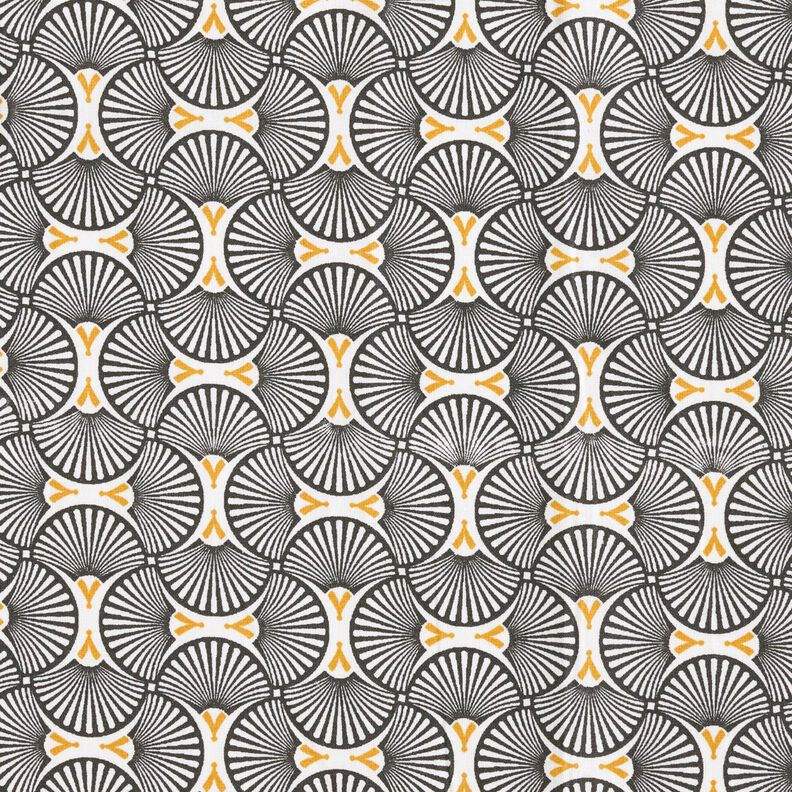 cotone rivestito Ventagli sparsi – bianco/nero – bianco/nero,  image number 1