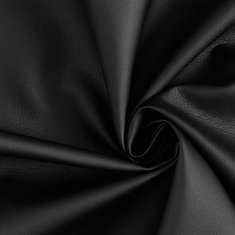 tessuto da tappezzeria similpelle aspetto naturale – nero,  image number 1