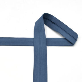Nastro in sbieco jersey di cotone [20 mm] – colore blu jeans, 