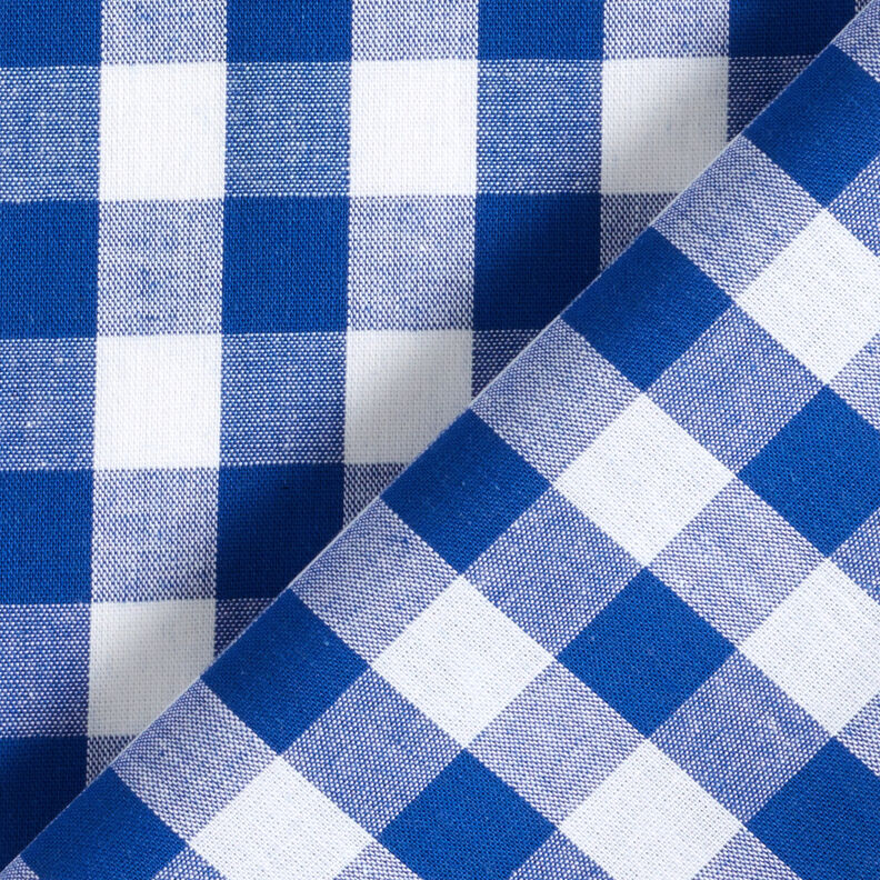 tessuto in cotone Quadro vichy 1,7 cm – blu reale/bianco,  image number 4