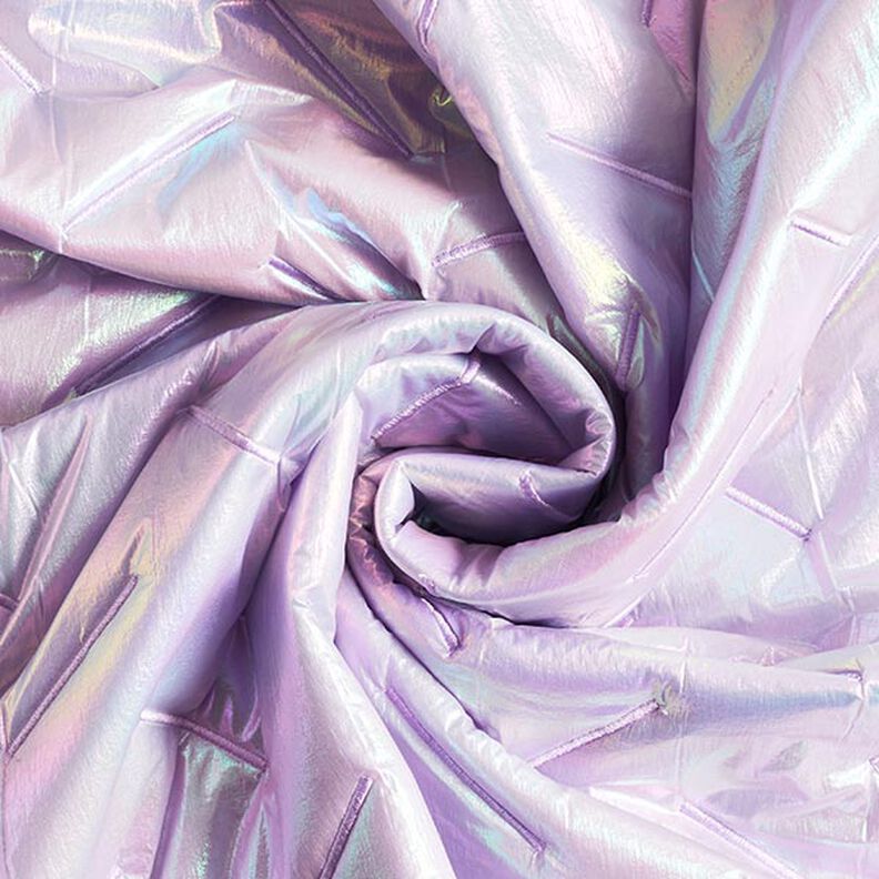tessuto trapuntato Disegno diagonale, iridescente – lillà pastello,  image number 3