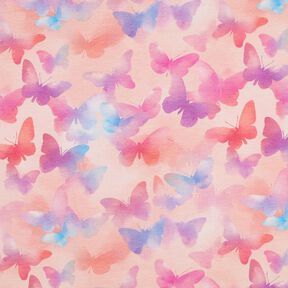 jersey di cotone farfalle colorate stampa digitale | Poppy Fabrics – rosé/blu, 