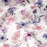 GOTS jersey di cotone Fiori ad acquerello stampa digitale – bianco lana/violetto pastello,  thumbnail number 2