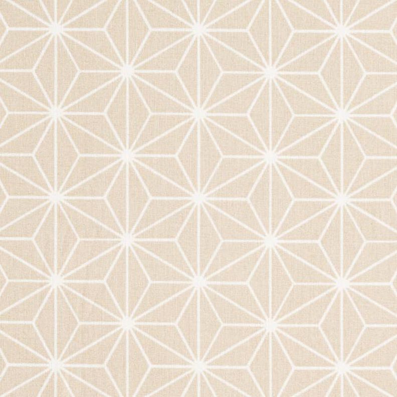 tessuto in cotone cretonne stelle giapponesi Asanoha – sabbia,  image number 1