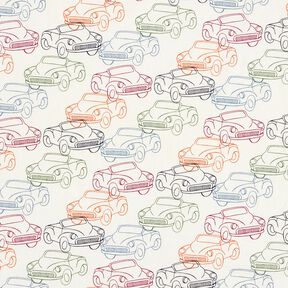 French terry, felpa estiva Auto colorate – bianco lana, 