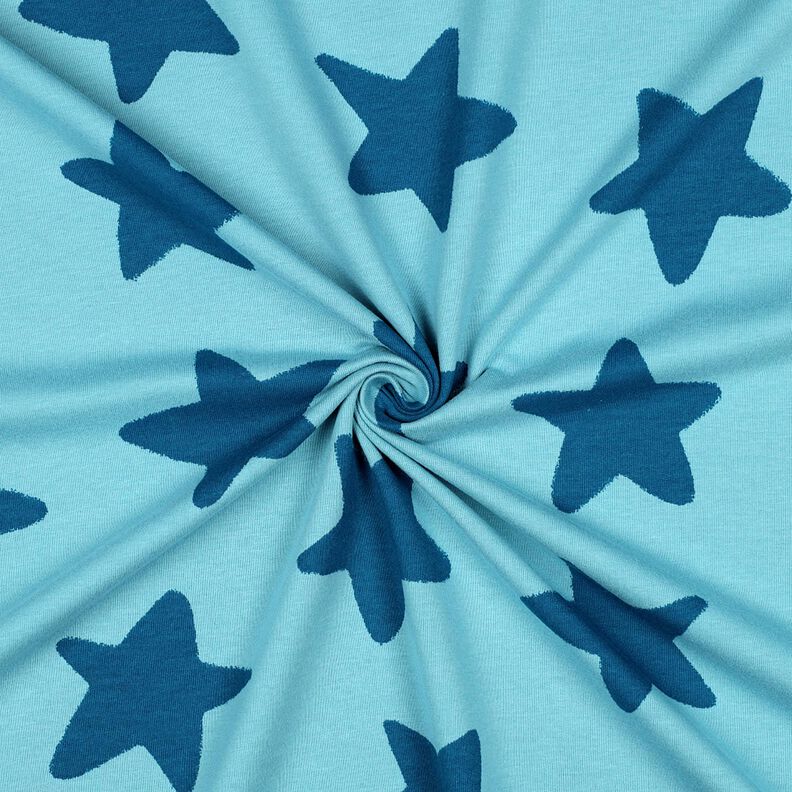 soffice felpa stelle | Poppy Fabrics – blu brillante/blu oceano,  image number 3