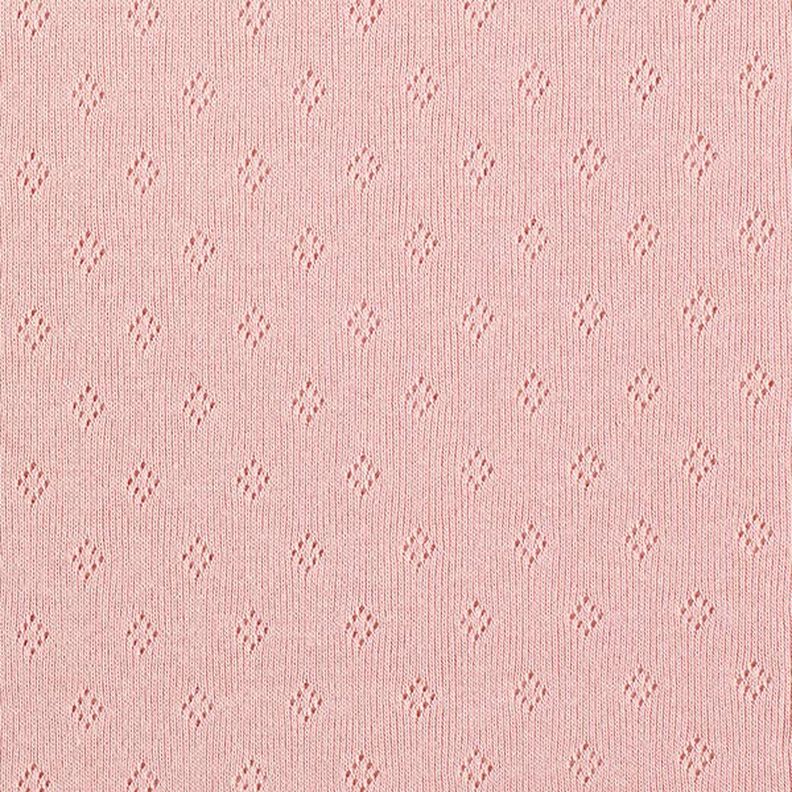 jersey maglia fine con motivi traforati – rosa anticato,  image number 1