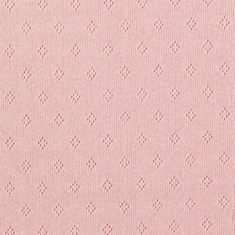 jersey maglia fine con motivi traforati – rosa anticato,  image number 1