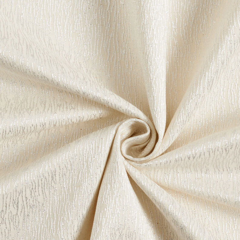 Abbigliamento jacquard con linee serpentine brillanti &ndash; bianco/argento | Resto 100cm,  image number 4