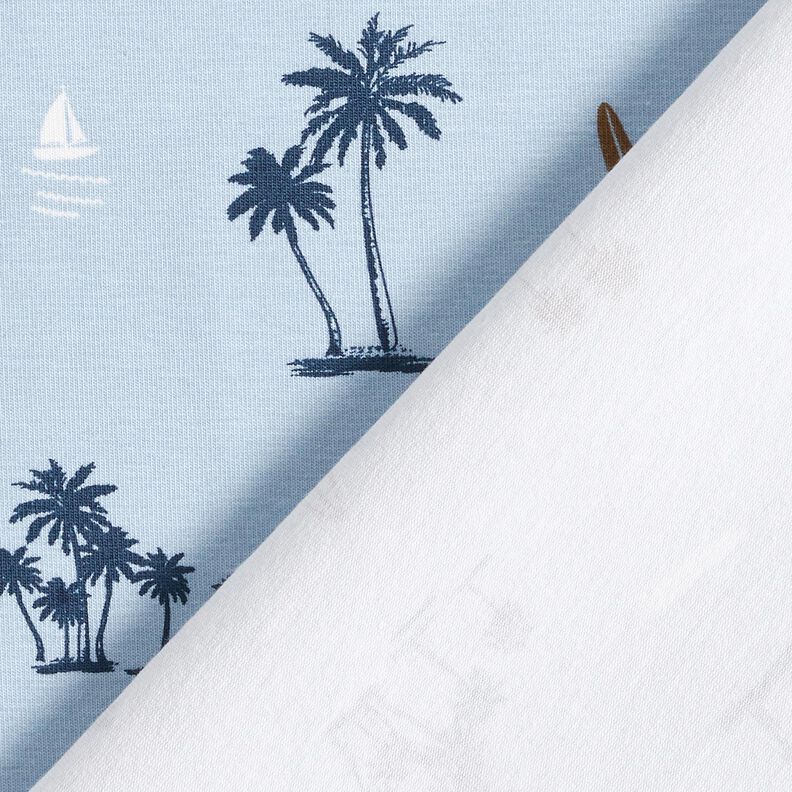 jersey di cotone Sensazione hawaiana – blu-argento,  image number 4