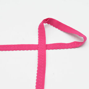 Fettuccia elastica per bordi in pizzo [20 mm] – rosa fucsia acceso, 