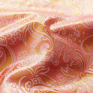 jacquard abbigliamento, paisley effetto metallizzato – rosa/oro, 