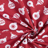 jersey di cotone, palline dell'albero di Natale – rosso carminio,  thumbnail number 3