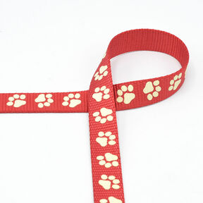 Nastro riflettente Guinzaglio per cani Zampe [20 mm] – rosso, 
