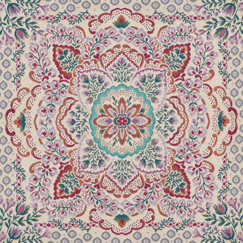 taglio di tessuto arredo gobelin Grande Mandala – violetto pastello/beige chiaro,  image number 1