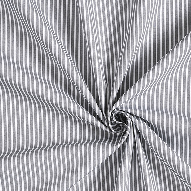 popeline di cotone strisce – grigio/bianco,  image number 3