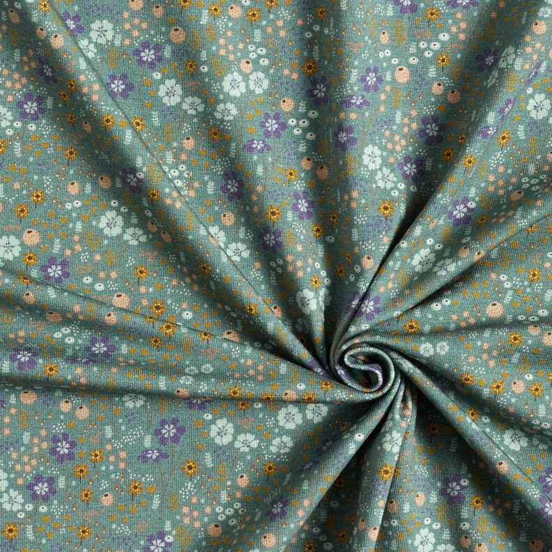 jersey di cotone Prato di fiori di bosco stampa digitale – canna palustre,  image number 3