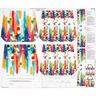 borse taglio di tessuto tessuti canvas Pennellate colorate – bianco,  thumbnail number 1