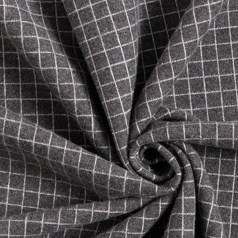 maglia jacquard garzata, quadri – grigio scuro,  image number 4