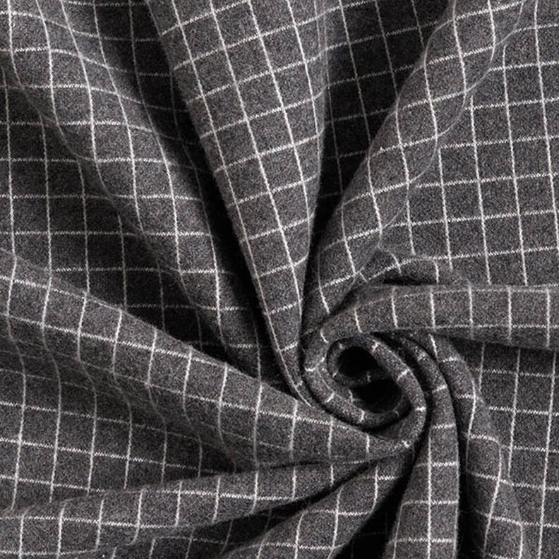 maglia jacquard garzata, quadri – grigio scuro, image number 4