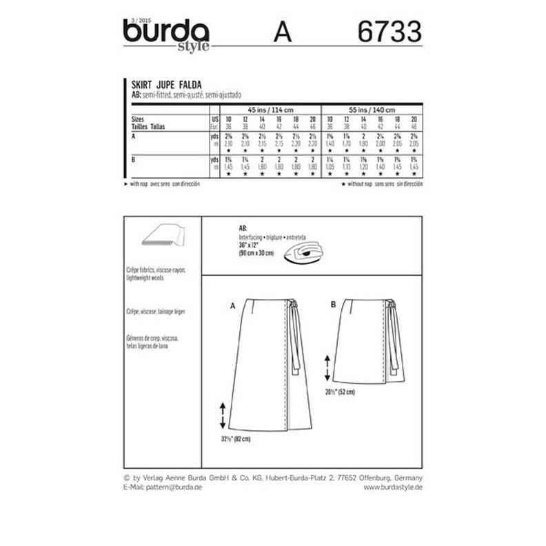 Gonna, Burda 6733, image number 6