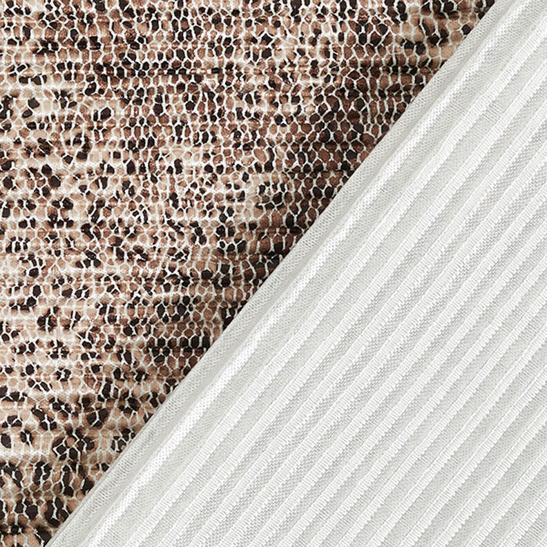 Raso plissettato con stampa leopardata – beige chiaro,  image number 4