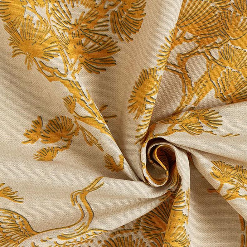 tessuto arredo tessuto canvas gru cinese – beige/giallo curry,  image number 3