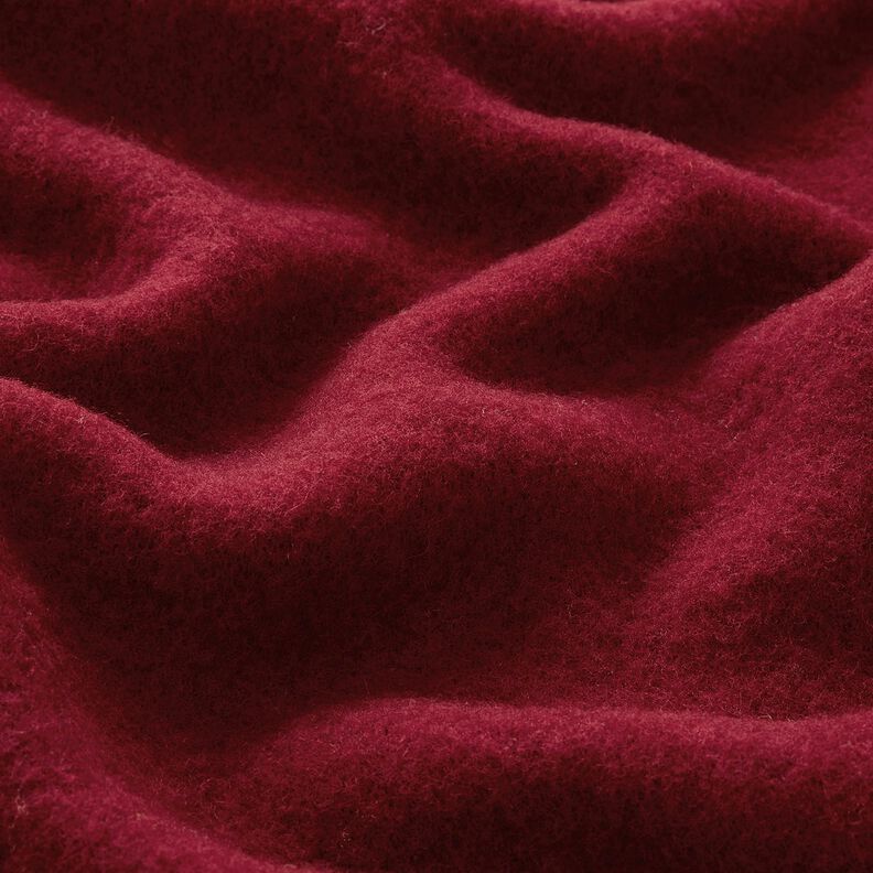 Vello in pura lana vergine tinta unita – rosso Bordeaux, image number 2