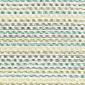 tessuto arredo mezzo panama Strisce multicolori riciclato – verde chiaro, 