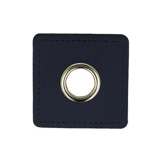 applicazione in similpelle con occhiello [ 4 pezzo/i / Ø 10 mm ] – blu, 