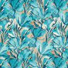 Mare di fiori in raso crepe – turchese/cannella,  thumbnail number 1