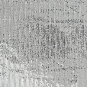 Tessuto con paillettes di piccolo formato – argento effetto metallizzato, 