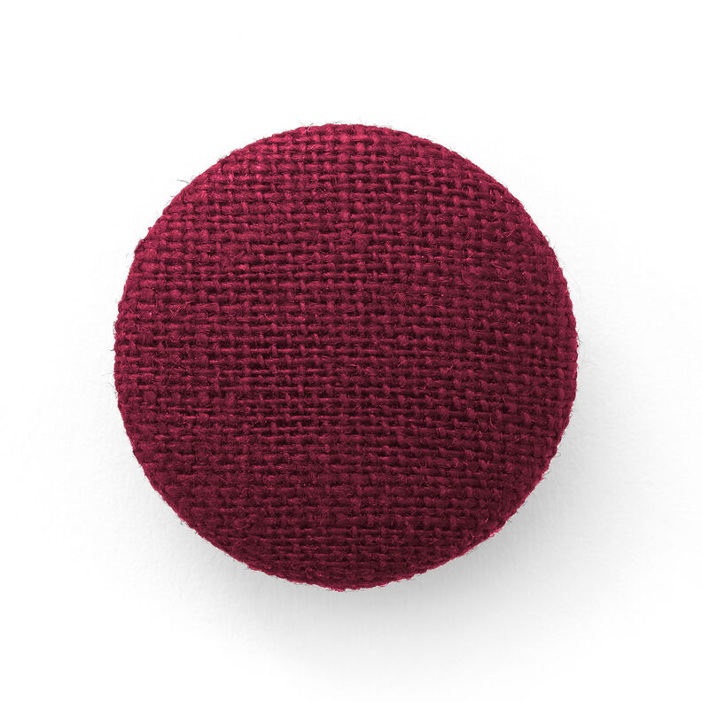 Bottone rivestito, Lino medio – rosso scuro,  image number 1