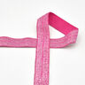 Fettuccia elastica (piega in gomma) glitterata [20 mm] – pink,  thumbnail number 1
