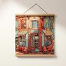 taglio di tessuto arredo gobelin Bistrò francese – blu/terracotta,  thumbnail number 5