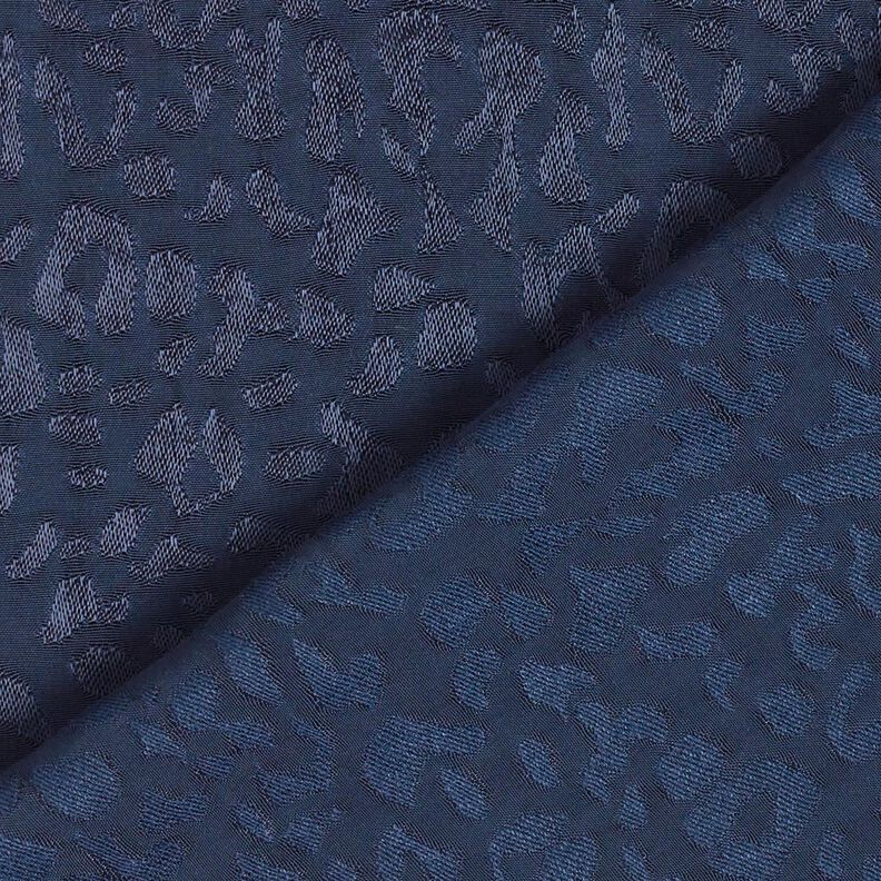 Tessuto in viscosa con motivo leopardato – blu notte,  image number 6