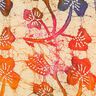 Tessuto di viscosa Batik con foglie – sabbia/arancione,  thumbnail number 1