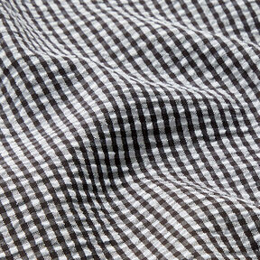 Seersucker a quadri Vichy – nero/bianco | Resto 60cm, 