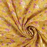 Chiffon a fiori crêpe e pois dorati – giallo curry,  thumbnail number 3