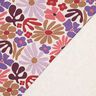 felpa garzata grandi fiori | Poppy Fabrics – naturale/rosso merlot,  thumbnail number 4