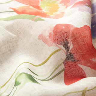 tessuto per tende, voile, fiori 300 cm – naturale, 