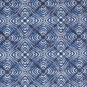 tessuto arredo tessuti canvas Piastrelle batik – indaco/bianco, 